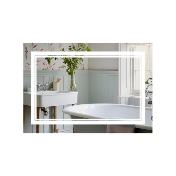 Зеркало Qtap Cardinal (CA1) 800х600 с LED-подсветкой Touch, с антизапотеванием, с диммером, рег. темп. цвета (3000-6500K) QT0478C8060 SD00054580 фото