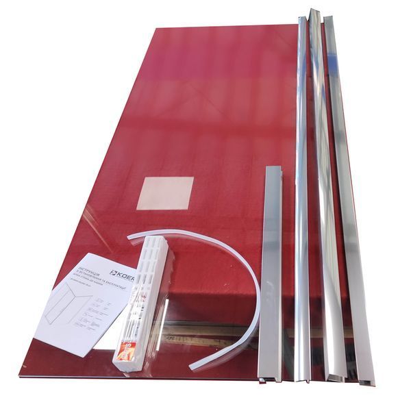 Бічна стінка до кабіни KOER SR SW05-90x200-TR-01 прозоре скло EASY CLEAN 6мм хром (KR5407) KR5407 фото
