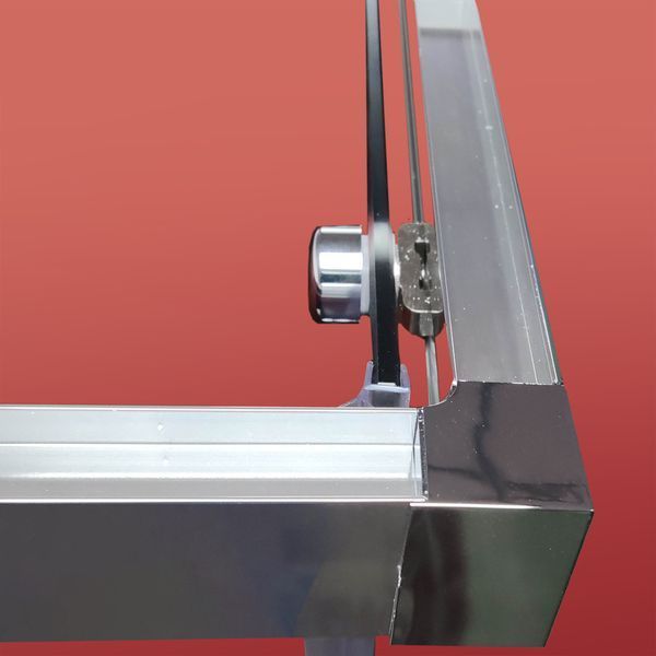 Бічна стінка до кабіни KOER SR SW05-90x200-TR-01 прозоре скло EASY CLEAN 6мм хром (KR5407) KR5407 фото