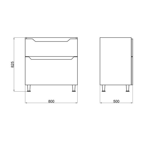 Тумба напольная Qtap Scorpio 800х825х500 GRAPHITE QT1473TNВ802NG SD00050541 фото