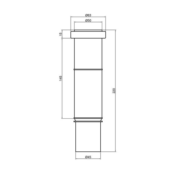 Муфта PPR канализационная TA Sewage 50 компенсационная SD00034425 фото