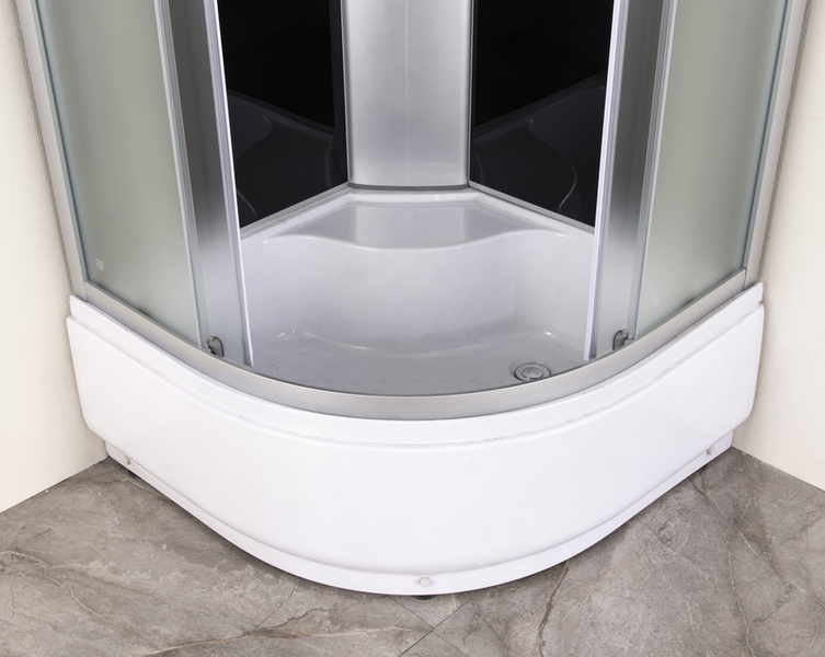 Бокс душевой без гидромассажа Mixxus STRONG SB01-90x90x215-GR SATIN с высоким поддоном (MI6885) MI6885 фото