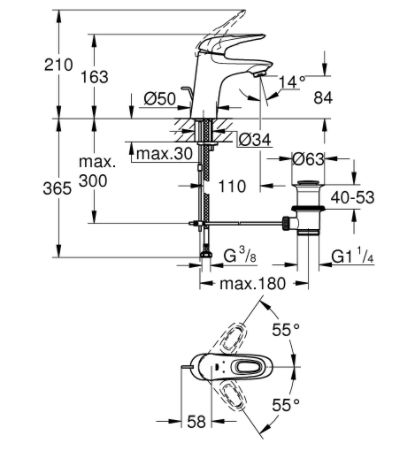 EUROSTYLE СМЕТИК GROHE ДЛЯ БІДЕ 1/2 "S-РАЗМЕРА 33 565 lS3 фото