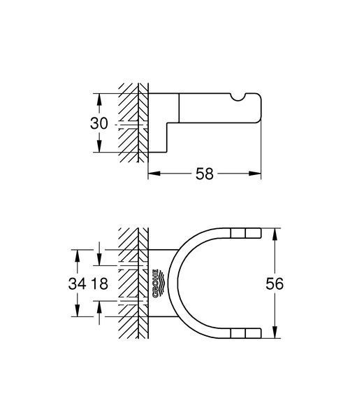 Двойной крючок Grohe Selection (41049000) 41049000 фото