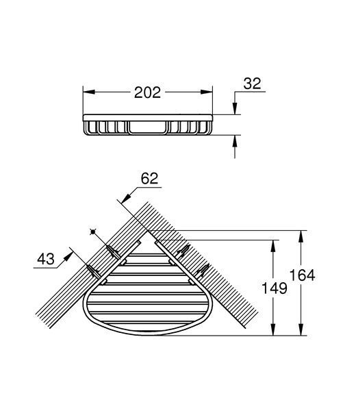 Полиця для ванної кімнати Grohe Bau Cosmopolitan Neutral (40664001) 40664001 фото