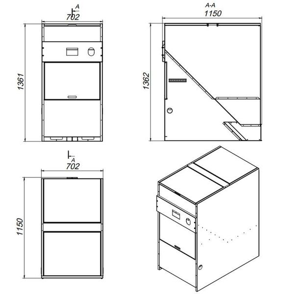 Бункер для пелет Thermo Alliance 0,6 куб. м SD00043462 фото