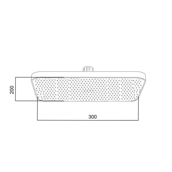 Лейка для верхнего душа Qtap Hlavova 300x200 мм прямоугольная QTHLA107BLM45783 Black Matt SD00051907 фото