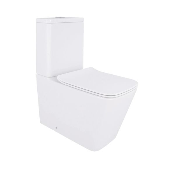 Унитаз напольный Qtap Crow Eco безободковый с сиденьем Soft-close QTCRO27W48750 SD00054874 фото