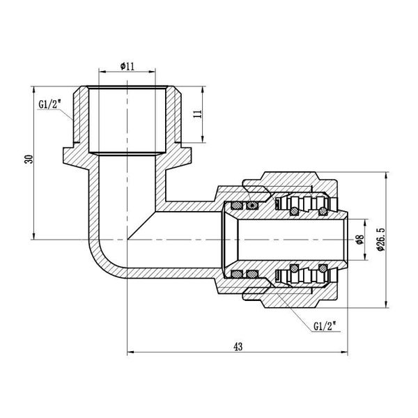 Куточок обтискний SD Forte 16х1/2" НР SF175W1615 SD00022053 фото