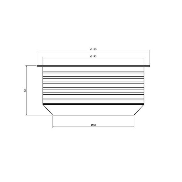 Перехід каналізаційний TA Sewage 110х124, для патрубка SD00007058 фото