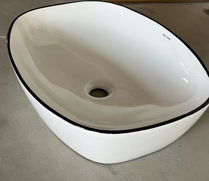 Раковина накладная Mixxus Premium DIVERSE-0109 EDGE BLACK 500х380х140mm (MP6549) MP6549 фото