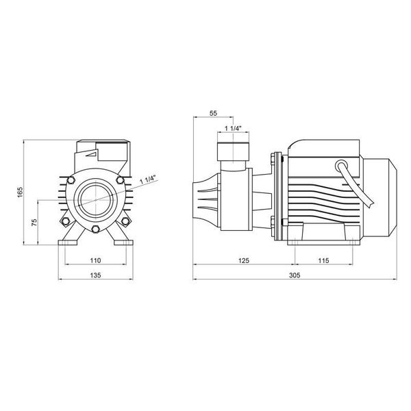 Насос поверхневий вихровий Thermo Alliance QBm80 0,75 кВт SD00046835 фото