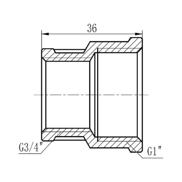 Муфта редукційна SD Forte 1"х3/4" ВВ SF3572520 SD00002556 фото