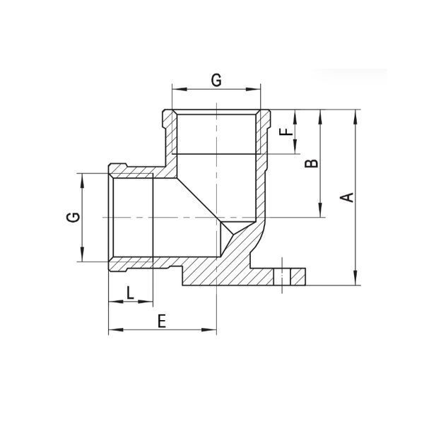 Водорозетка Koer KF.V06FF - 1/2" FF (KR3329) KR3329 фото