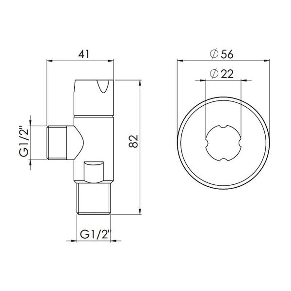 Кран приладовий SD Forte 1/2" ручка "круг" SF342W1515 SD00005707 фото