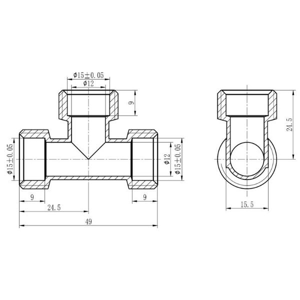 Трійник обтискний SD Forte 16 SF176W1616 SD00022054 фото