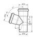 Тройник канализационный Ostendorf-OSMA HT-System PLUS d110/50/110&times;67&deg; SD00057162 фото 2