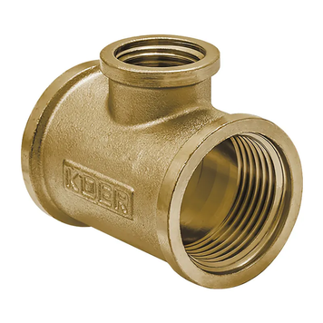 Тройник редукционный 3/4"х1/2"х3/4" ВВВ Koer .T080608F.WN (без никеля) (KR3034) KR3034 фото