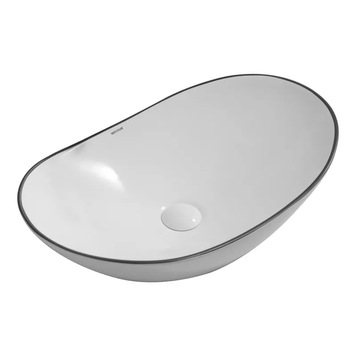 Раковина накладная Mixxus Premium WAVE-0105 EDGE BLACK 620х360х160mm (MP6556) MP6556 фото