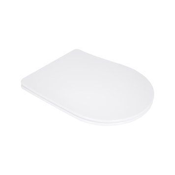 Сидіння для унітазу Qtap (Evia, Arvin, Leo 630) 410x330x22 мм, White, з мікроліфтом, Slim Duroplast, Quick Release QTSC179W49264 SD00055388 фото