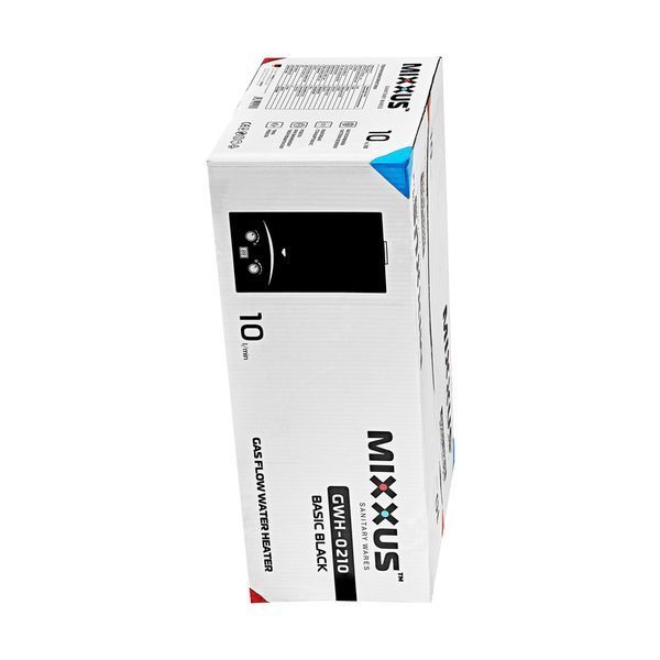 Газова колонка MIXXUS GWH-0210 BASIC BLACK димохідна 10 л/хв (колір чорний) (WH0023) WH0023 фото