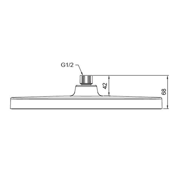 Лійка для душу стельова Koer KP-0402-01-OH 310x200мм (KR4984) KR4984 фото
