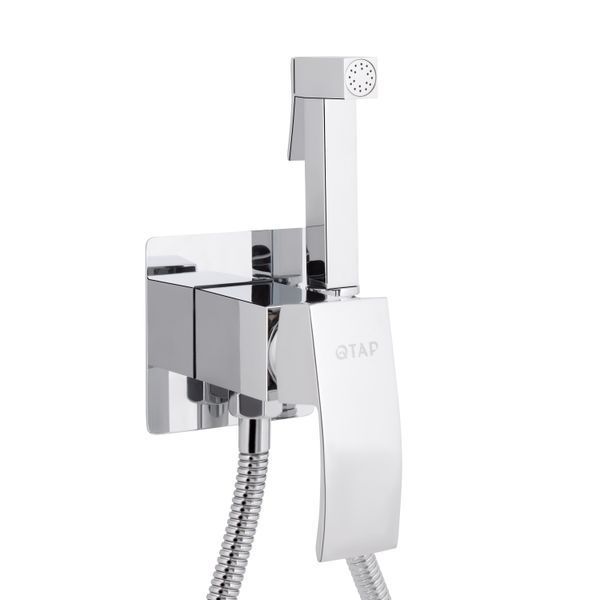 Набор для гигиенического душа Qtap Swan Cascada прямоугольный QTSWA262CRM45567 Chrome SD00051691 фото