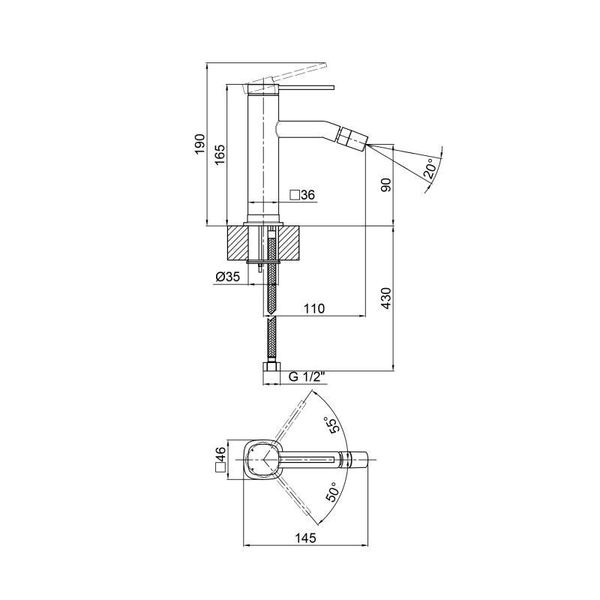 Змішувач для біде Qtap Robin QTROB2060102B Black Matt SD00047555 фото