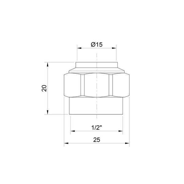 Наконечник Icma 1/2" для медной трубы 15 мм №90 SD00021732 фото