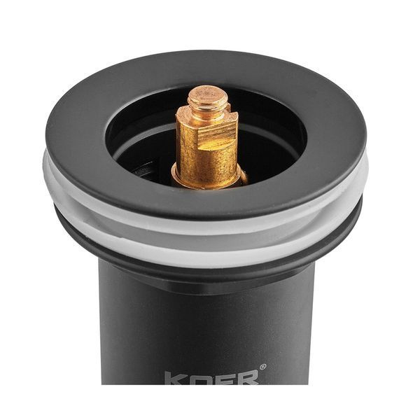 Донный клапан для раковины Koer PW-08-05 1 1/4'' без перелива автоматический СLICK-СLACK (Цвет черный) (KR5789) KR5789 фото