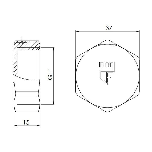 Заглушка SD Forte 1" ВР SF35225 SD00002511 фото