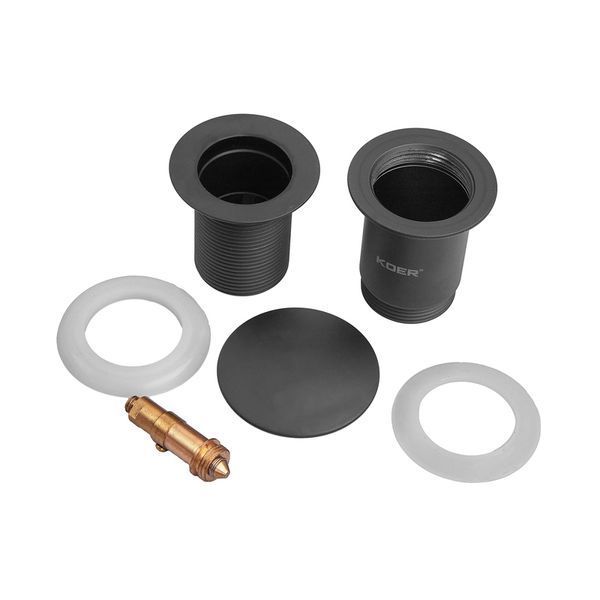 Донный клапан для раковины Koer PW-08-05 1 1/4'' без перелива автоматический СLICK-СLACK (Цвет черный) (KR5789) KR5789 фото