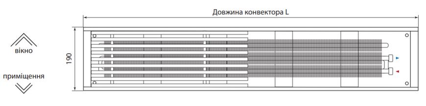 Напольный конвектор FCN 240.190 6-трубный 1429367813 фото