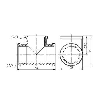 Трійник SD Forte 3/4" ВВ SF36120 SD00002679 фото