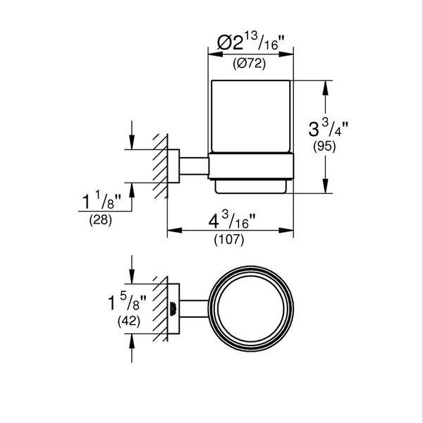 Набір аксесуарів 3в1 Grohe Essentials Cube (BF40511EC) BF40511EC фото