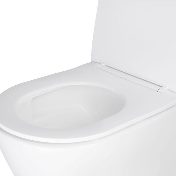 Унітаз підвісний Qtap Swan безобідковий Ultra Quiet із сидінням Soft-close QT16335179W SD00050900 фото