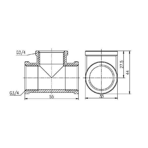 Трійник SD Forte 3/4" ВВ SF36120 SD00002679 фото