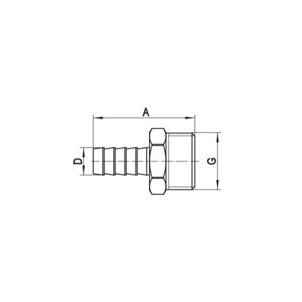Штуцер для подсоединения шланга Koer KF.U06M-12 - 1/2"x12mm M (KR3348) KR3348 фото
