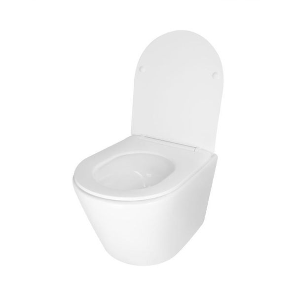 Унітаз підвісний Qtap Swan безобідковий Ultra Quiet із сидінням Soft-close QT16335179W SD00050900 фото