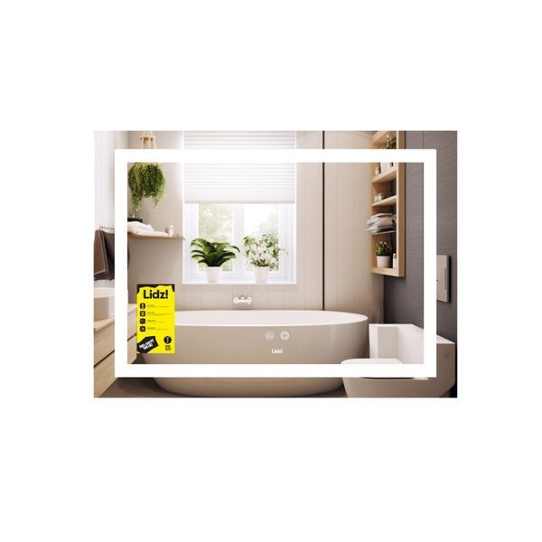 Зеркало Lidz Kubis (KU1) 700х500 с LED-подсветкой Touch, с антизапотеванием, с диммером, рег. яркости LD78LF90448485 SD00054609 фото