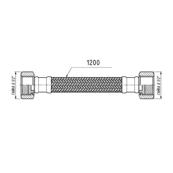 Гибкая подводка для воды Thermo Alliance Forte ВВ 120 см TAF385W120 SD00055475 фото