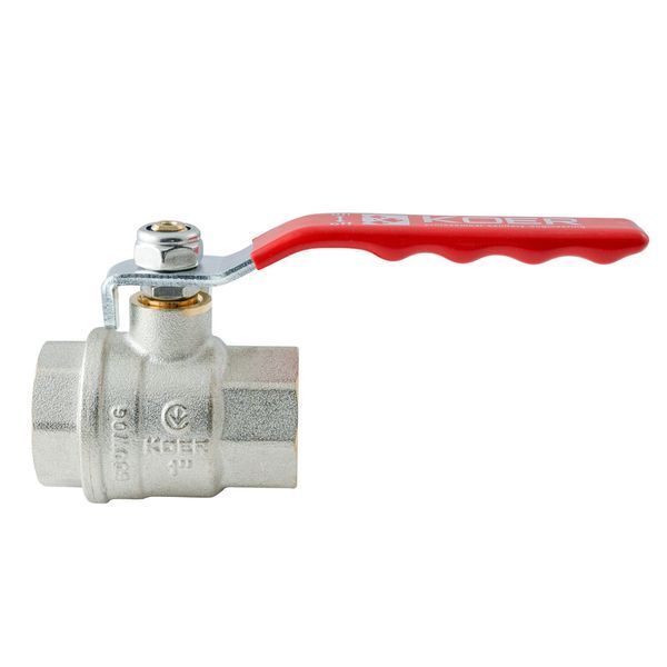 Кран кульовий ГГВ KOER EXTREME KE.214-25 - 1" FF ручка "важіль" червона (KR5746) KR5746 фото