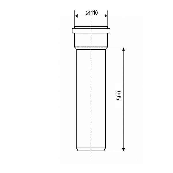 Труба каналізаційна Ostendorf-OSMA KG System d110&times;500&nbsp;мм SD00057269 фото