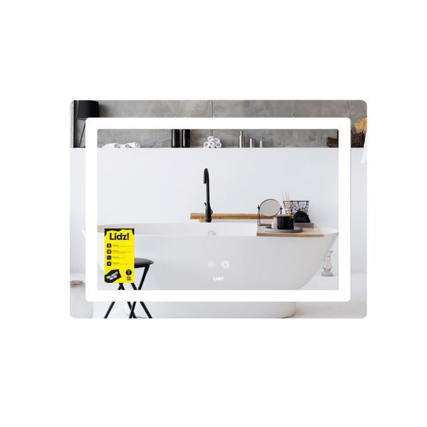 Зеркало Lidz Kubis (KU2) 700х500 с LED-подсветкой Touch, с антизапотеванием, с диммером, рег. яркости LD78LF90448486 SD00054610 фото
