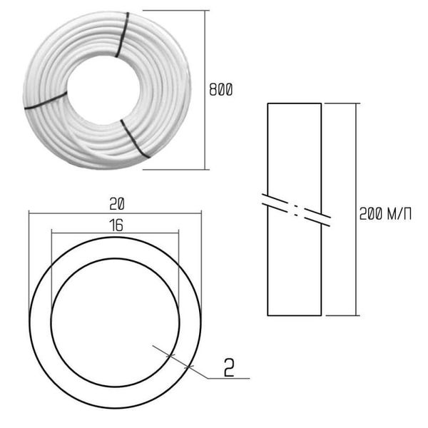 Труба GOLD-PEX Icma 20х2 мм, 200 м NoP198 SD00009401 фото