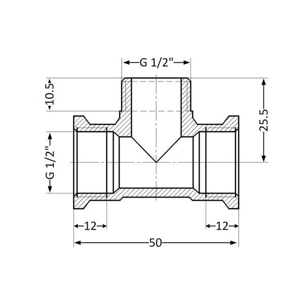 Тройник Thermo Alliance Standart 1/2" ВНВ SD41515 SD00047859 фото