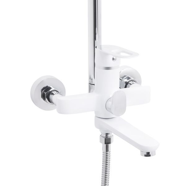 Душевая система универсальная Lidz Latwa 1031 на три потребителя (с изливом) (k35) White LDLAT1031WHI48994 SD00055118 фото