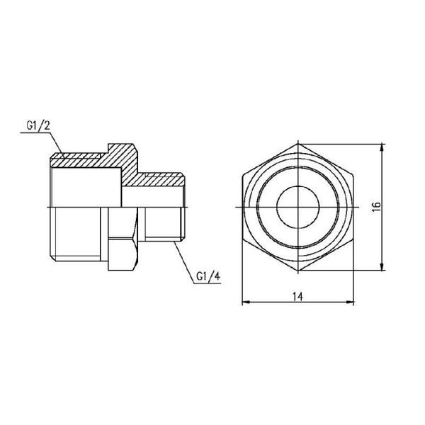 Ниппель Thermo Alliance Forte 1/2"Нх1/4"Н SF359156 SD00002587 фото