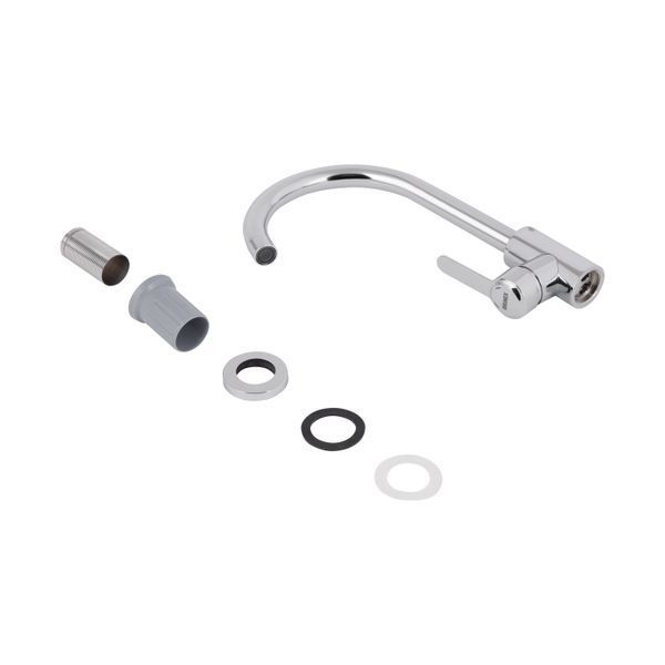 Смеситель для кухни U-образный Brinex Pure 015F U-образный Chrome BRIPUR015FCRM SD00053180 фото