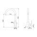 Смеситель для кухни U-образный Brinex Pure 015F U-образный Chrome BRIPUR015FCRM SD00053180 фото 6